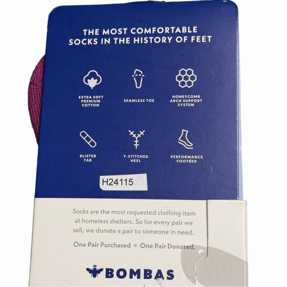 Bombas NEW Unisex Ankle Sock Size Medium 8-10.5 / 6-9 #260193 - Picture 6 of 7